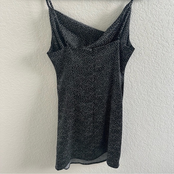 Urban Outfitters UO Mallory Cowl Neck Slip Dress in black and white polka dot - Picture 4 of 11